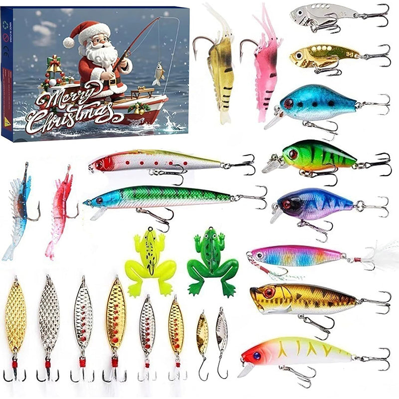 【Up To 60% Off】24 Days Christmas Countdown Fish Tackle Set
