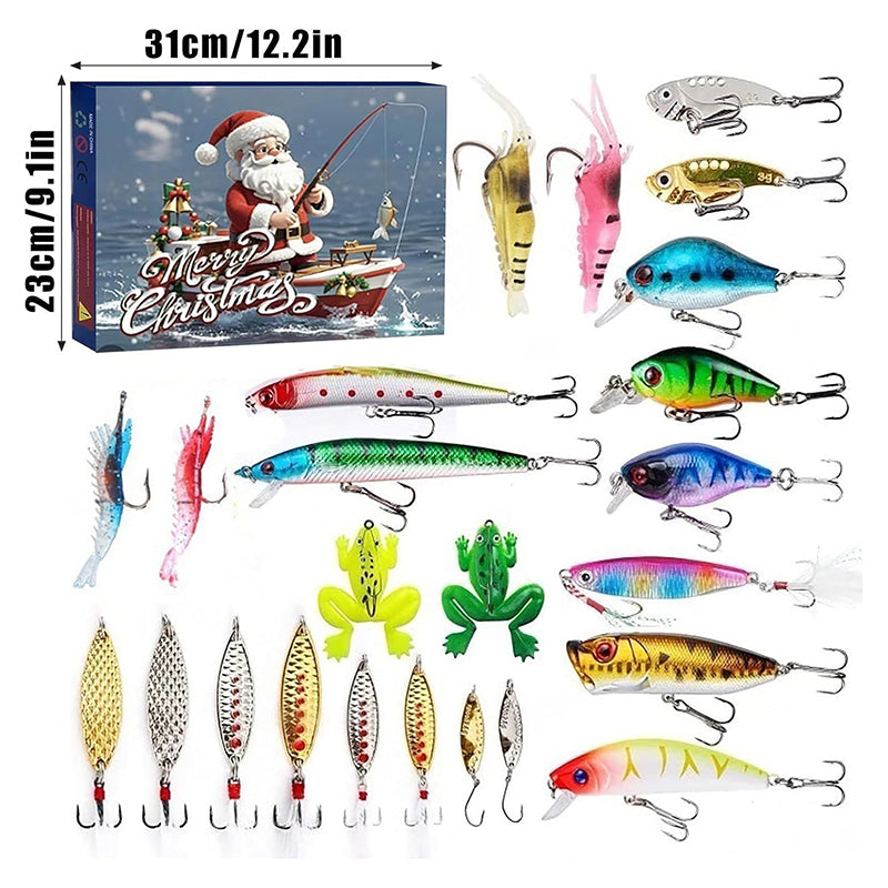 【Up To 60% Off】24 Days Christmas Countdown Fish Tackle Set