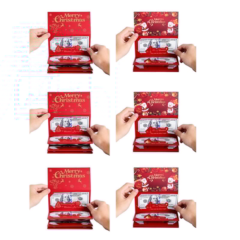 Foldable 6-Slot Christmas Red Envelope